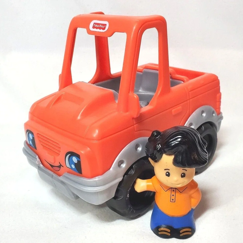 Fisher Price Little People Help a Friend Orange Pick Up Truck ATV Off Road 2017